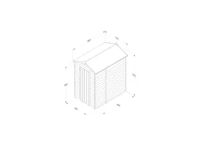 4LIFE Apex Shed 4x6 - Single Door - No Windows