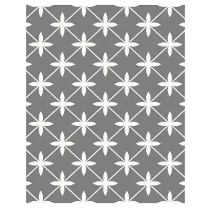 Laura Ashley Charcoal Wicker Geometric Glass Splashback, (H)750mm (W)600mm (T)6mm