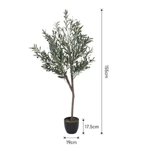 155cm H Garden Decoration Artificial Olive Tree with Pot