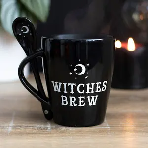 Something Different Witches Brew Mug Set Black/White (One Size)