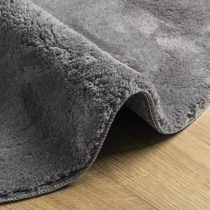 Rug HUARTE Short Pile Soft and Washable Anthracite 120 cm