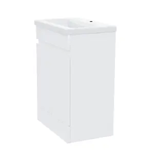 Nes Home Alaska White 600 mm Freestanding Basin Vanity Unit