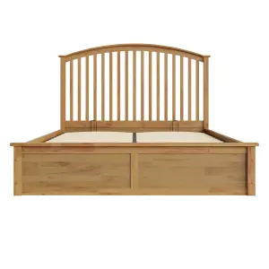 GFW Madrid Wooden Ottoman Bed 150cm King Size Oak