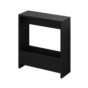 Beeler Modern Slim Compact Side Table Black