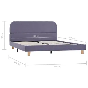 Berkfield Bed Frame Light Grey Fabric 135x190 cm 4FT6 Double