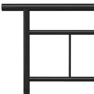 Berkfield Bed Frame Black Metal 200x200 cm