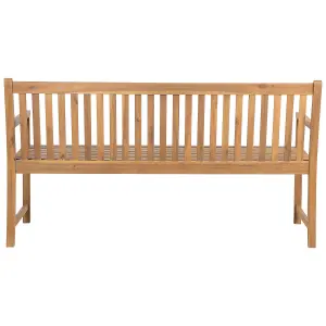 Garden Bench VIVARA Certified Acacia Wood Light Wood