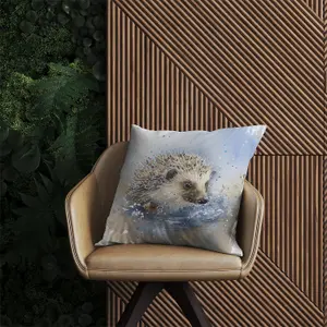 Hedgehog Watercolour Outdoor Cushion 45cm x 45cm