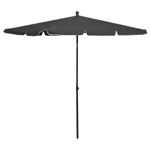 Berkfield Garden Parasol with Pole 210x140 cm Anthracite