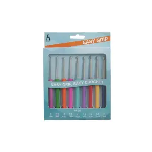 C/HOOK EASY GRIP SET - Easy Grip Crochet Hook Set: Sizes 2.00 - 6.00mm - Pony