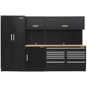 Versatile 3.3m Garage Storage System with Oak Worktop and Modular Units