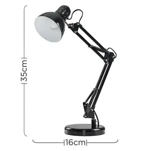 Shaina 35cm Desk Lamp Black / Yes