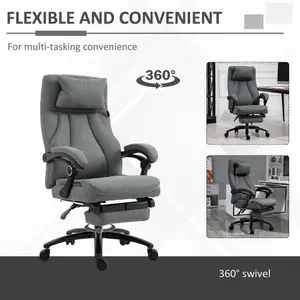 Vinsetto Executive Office Chair with Vibration Massage Pillow USB Power Wheels