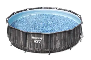 Bestway Steel pro max Swimming pool with pump (L) 3.66m x (H) 100cm