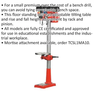 Professional 16-Speed Floor Pillar Drill with 550W Motor and Safety Features