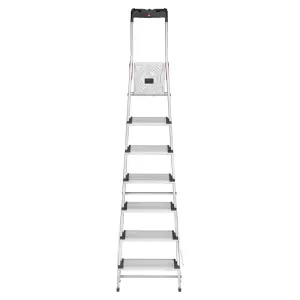 Hailo L80 Comfortline Step Ladder Deep Safety Step - 7 Tread