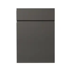 GoodHome Garcinia Integrated handle Gloss anthracite Contemporary Door & drawer 500mm