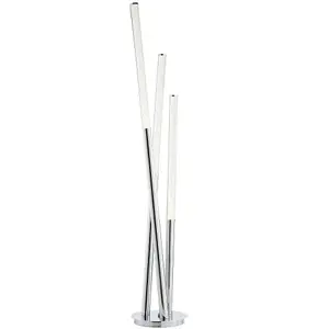 Multi Arm LED Floor Lamp Chrome Modern Free Standing Tall Lounge Feature Light