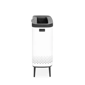 Brabantia Bo Hi 2 x 45 Litre Laundry Bin White