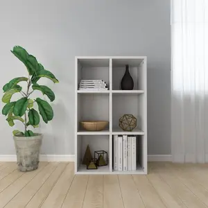 Gardinier Book Cabinet 66 x 30 x 98 cm Engineered Wood High Gloss White