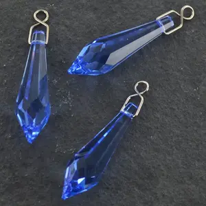 Diamond Hanging Figurine Ornament (Set of 3) Sapphire