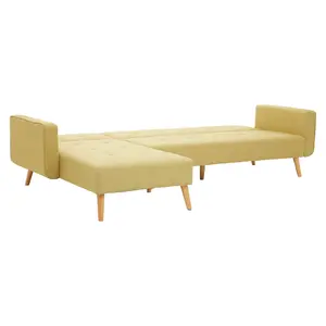 Interiors by Premier Hagen Olive Large Corner Sofa Bed