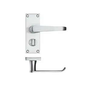 Markieff Bathroom Door Handle (Set of 2) Satin Chrome