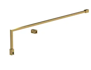 Wetroom Accessories Screen Support Bar Kit - Brushed Brass