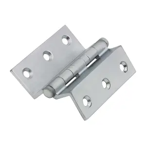 TIMCO Cranked Ball Race Brass Hinges Satin Chrome - 64 x 55