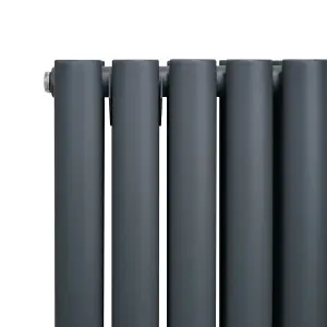 Oval Radiator - 1800 x 600mm - Anthracite