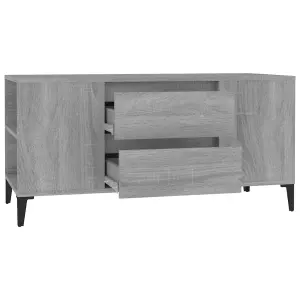 Berkfield TV Cabinet Grey Sonoma 102x44.5x50 cm Engineered Wood