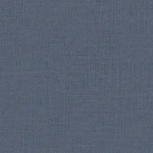 Grandeco Linen Textured Plain Wallpaper, Navy Blue