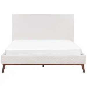 Velvet EU King Size Bed Off-White BAYONNE