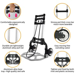 Yaheetech Folding Hand Trolley for Luggage