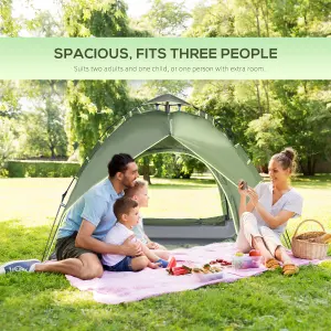 Outsunny 2 Man Pop Up Tent Camping Festival Hiking Family Travel Shelter