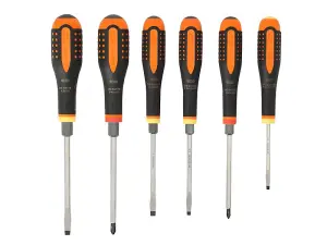 Bahco BE-9881TB ERGO Through Blade Screwdriver Set - 6 Essential Tools for Professionals