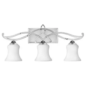 Luminosa Brooke 3 Light Bathroom Over Mirror Wall Light Polished Chrome IP44, G9