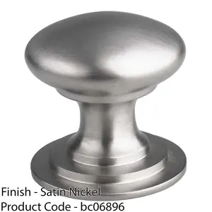 Victorian Tiered Door Knob - 32mm Satin Nickel Cabinet Pull Handle Round Rose