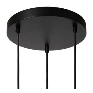 Lucide Filox Retro Pendant Light - 3xE27 - Black