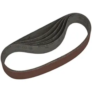 Premium 5 Pack of 30mm x 540mm Sanding Belts - 80 Grit Aluminium Oxide for Belt Sanders