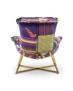 Fabric Patchwork Pierina Accent Chair