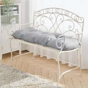 Grey Outdoor Bench Cushion Patio Furniture Chair Cushion Tufted Lounger Seat Cushions for Patio Garden