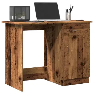 Berkfield Desk Old Wood 100x50x76 cm Engineered Wood