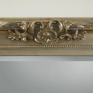 Wall Mirror Carved Louis Rectangular Shape with Champagne Frame- H110cm x W 80cm x D 6.5cm for Hanging It Over your Mantlepiece