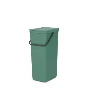 Brabantia Sort & Go Tall Fir Green Plastic Recycling bin - 40L Freestanding