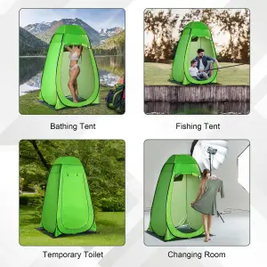 Outsunny Camping Shower Tent w/ Pop Up Design, Outdoor Dressing Changing Room