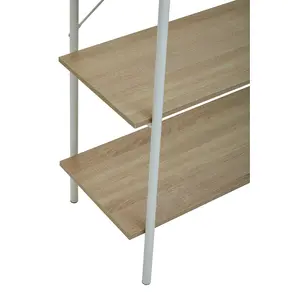 Interiors By Premier Five Tier Natural Oak Shelf Unit, Versatile And Adaptable Shelving Unit, Sturdy And Durable tall Cupboards