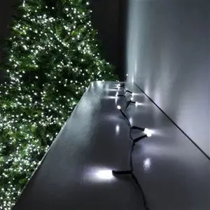 1000 Led 80m Premier Supabrights Indoor Outdoor Christmas Multi Function Mains Operated String Lights With Timer In Cool White