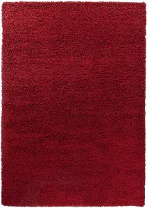 Modern Extra Large Small Soft 5cm Shaggy Non Slip Bedroom Living Room Carpet Runner Area Rug - Red 80 x 150 cm