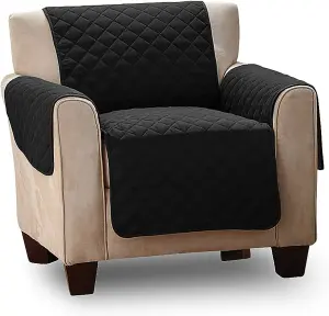 Black Sofa Cover - 1 Seat Armchair